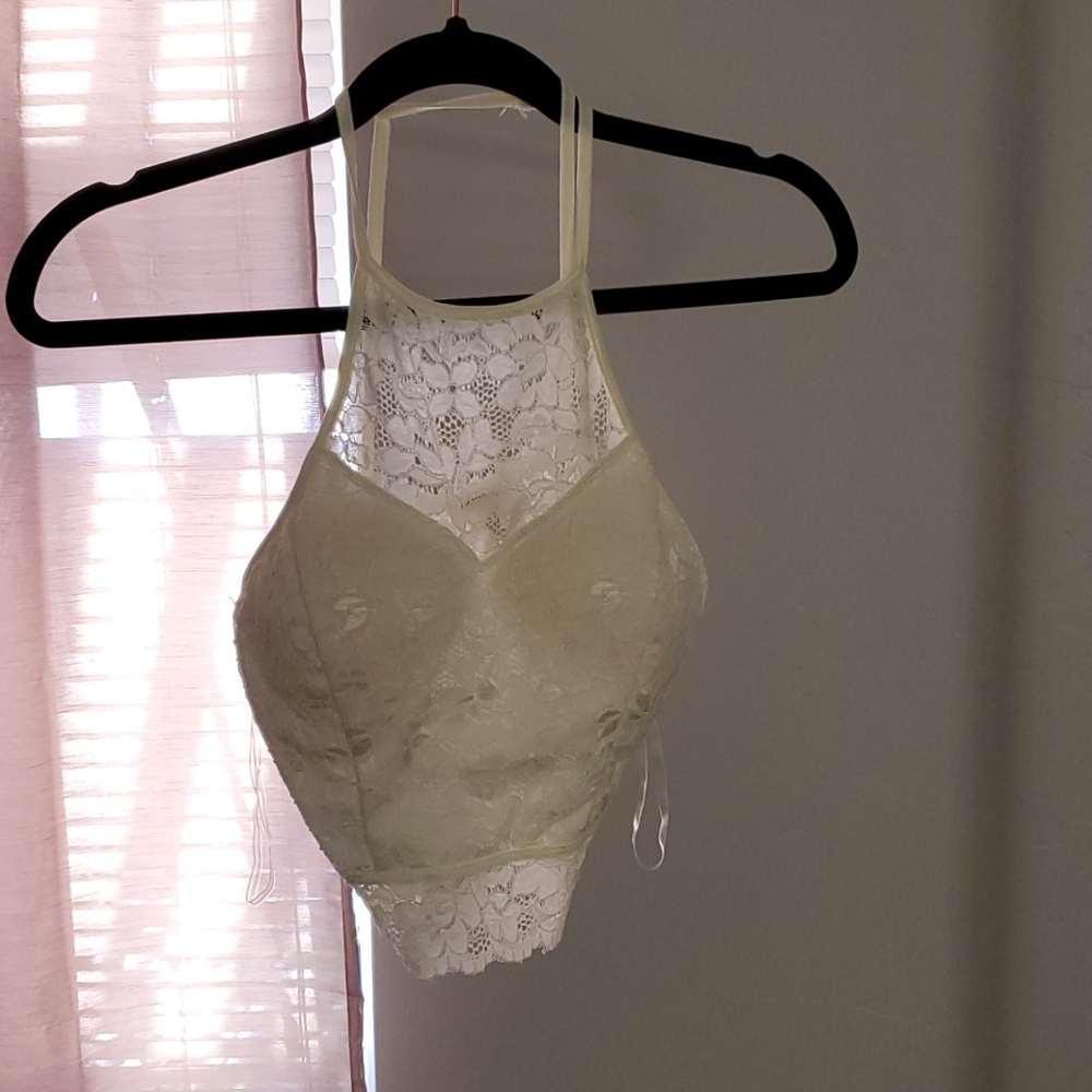 White Lace Crop Top